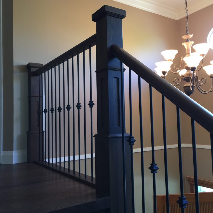 Hickory Hardwood Stairs and Rails